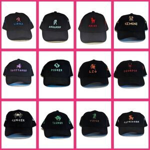 Zodiac Astrology Hat Baseball Cap Present Gift Thick Material Adjustable